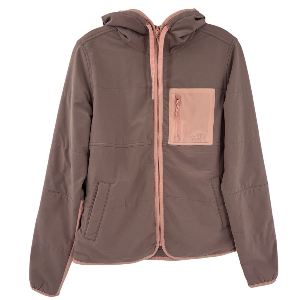 The North Face full zip hood Light Pink Hoodie Lightweight jacket SZ S